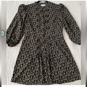 TOPSHOP long sleeve button up dress / size 10/small